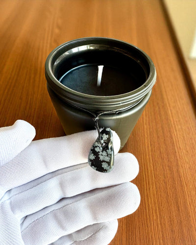 Intentionel sojavokslys Obsidian – selvtillid og indre styrke, 250 ml, mulighed for personliggørelse som gave