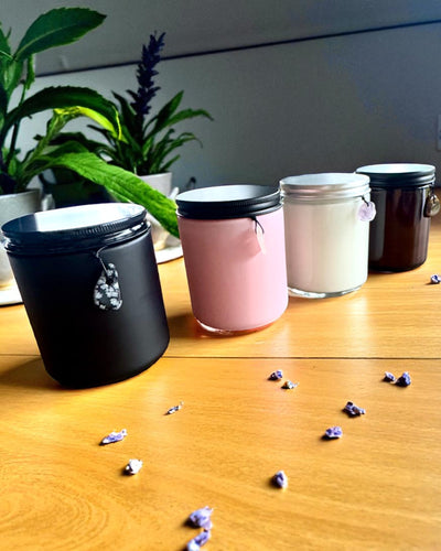 Intentionelt sojalys Rosenkvarts – kærlighed, harmoni og hjertets fred, 250 ml, mulighed for personliggørelse som gave