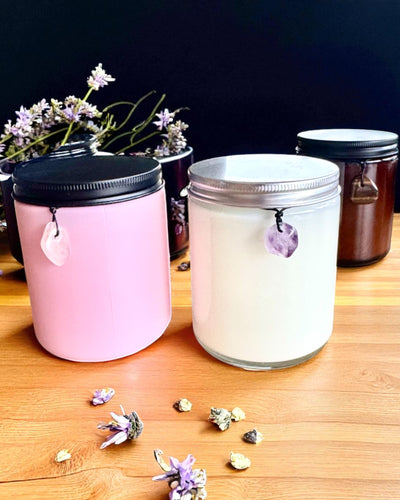 Intentionel sojavokslys Obsidian – selvtillid og indre styrke, 250 ml, mulighed for personliggørelse som gave