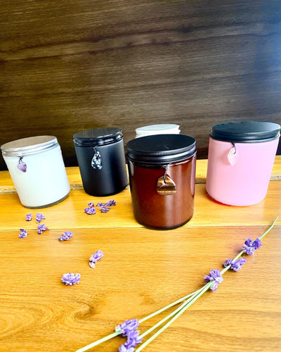 Intentionel sojavokslys Obsidian – selvtillid og indre styrke, 250 ml, mulighed for personliggørelse som gave