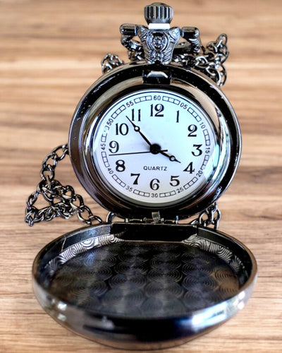 Lommeur Unicorn Elegance med kæde, enhjørningemotiv, gratis specialgravering