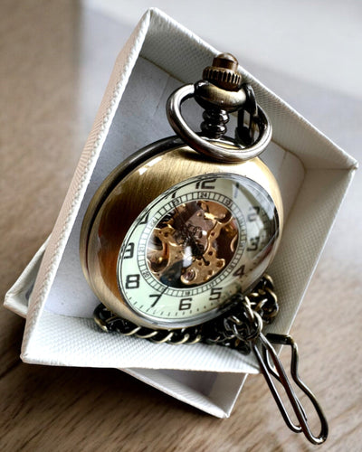 Klassisk Lommeur "Oldtimer" - stilfuld retro elegance, mulighed for personlig gravering som gave
