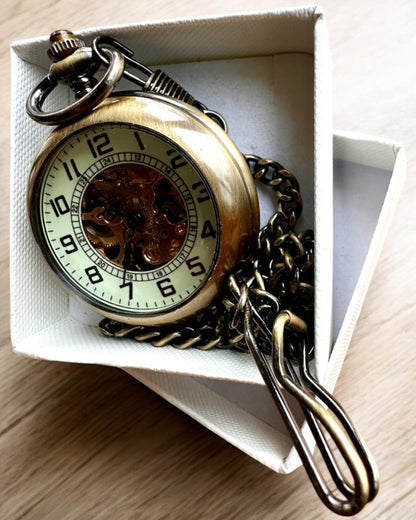 Klassisk Lommeur "Oldtimer" - stilfuld retro elegance, mulighed for personlig gravering som gave