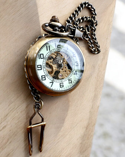 Klassisk Lommeur "Oldtimer" - stilfuld retro elegance, mulighed for personlig gravering som gave