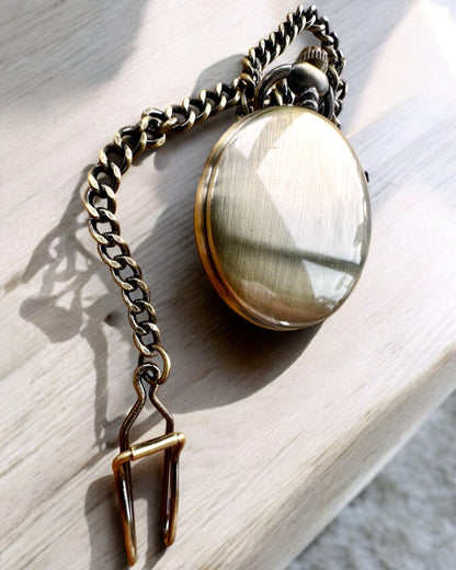 Klassisk Lommeur "Oldtimer" - stilfuld retro elegance, mulighed for personlig gravering som gave