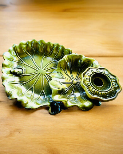 Elegant Metal Røgelsesholder Lotusblad - 4 varianter at vælge imellem, mulighed for personlig gravering som gave