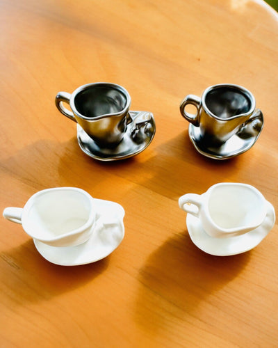 Elegante keramikkopper "Maska" – Sæt med 2 stk. - mulighed for personlig gravering som gave