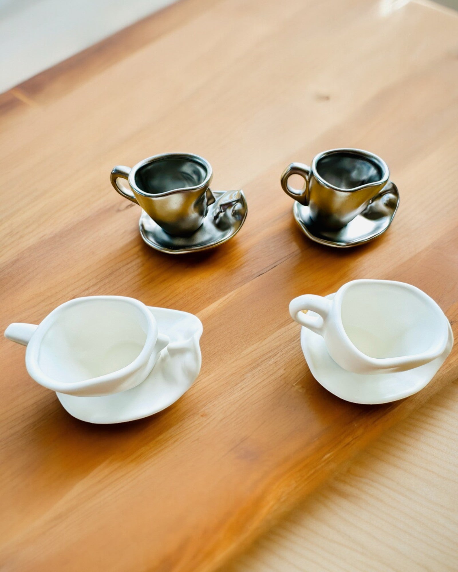 Elegante keramikkopper "Maska" – Sæt med 2 stk. - mulighed for personlig gravering som gave