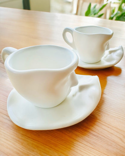 Elegante keramikkopper "Maska" – Sæt med 2 stk. - mulighed for personlig gravering som gave