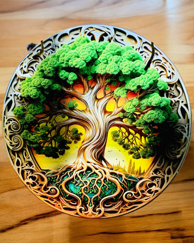 Vedhæng "Magiske Naturcirkler" - mulighed for personlig gravering. 3 varianter at vælge imellem