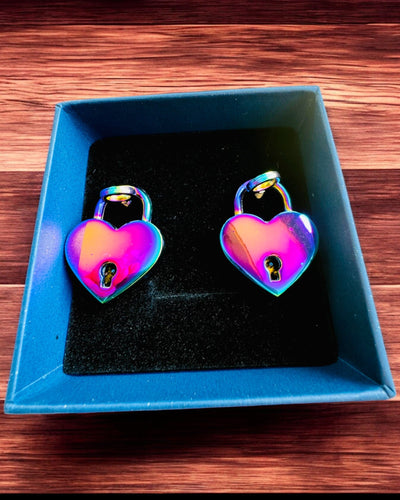 Kærligheds Mini Hængelåse Hjerte DeLuxe, Sæt med 2 hængelåse med nøgler, 6 varianter at vælge imellem, mulighed for personlig gravering som gave