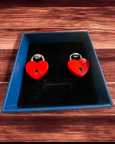 Kærligheds Mini Hængelåse Hjerte DeLuxe, Sæt med 2 hængelåse med nøgler, 6 varianter at vælge imellem, mulighed for personlig gravering som gave