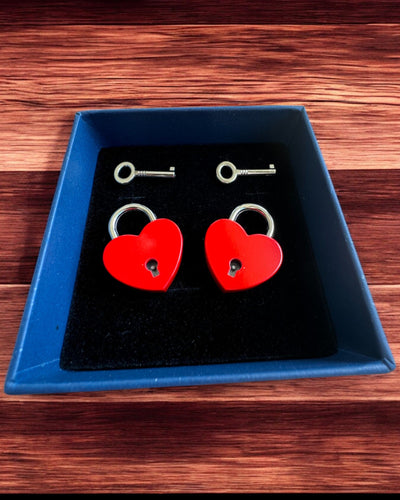 Kærligheds Mini Hængelåse Hjerte DeLuxe, Sæt med 2 hængelåse med nøgler, 6 varianter at vælge imellem, mulighed for personlig gravering som gave