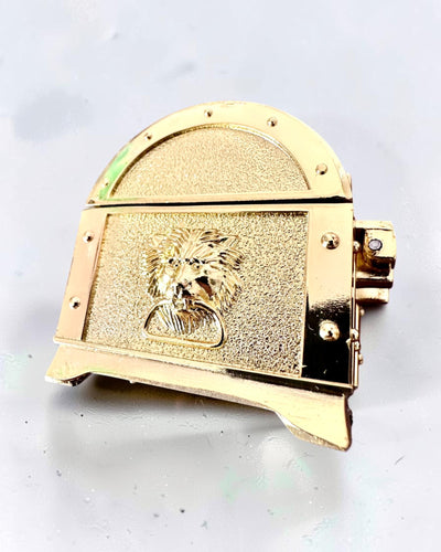 Retro Metal Skattekiste med Gravering - Sølvfarvet Kasse 7x5x5 cm