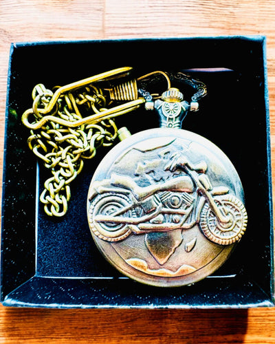 Lommeur "Motocyklowy Elegancik 2" – Gravering til gave, 3 farvevarianter