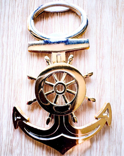 Kaptejnens flaskeåbner - mulighed for personlig gravering, sølvfarvet