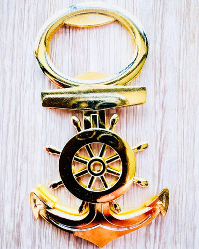 Kaptejnens flaskeåbner - mulighed for personlig gravering, sølvfarvet