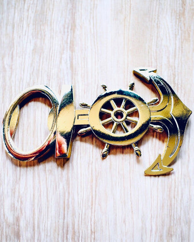 Kaptejnens flaskeåbner - mulighed for personlig gravering, sølvfarvet