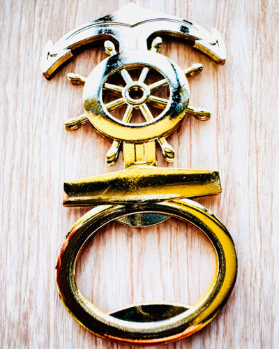 Kaptejnens flaskeåbner - mulighed for personlig gravering, sølvfarvet