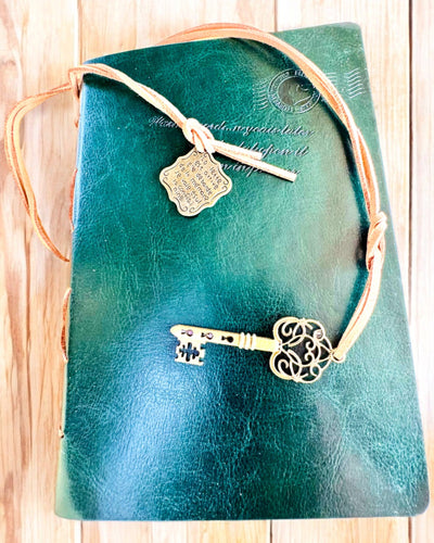 Vintage Notesbog "Nøgle til Fortiden" - Mulighed for gravering som gave, notesbog