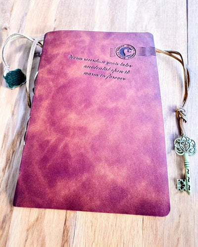 Vintage Notesbog "Nøgle til Fortiden" - Mulighed for gravering som gave, notesbog