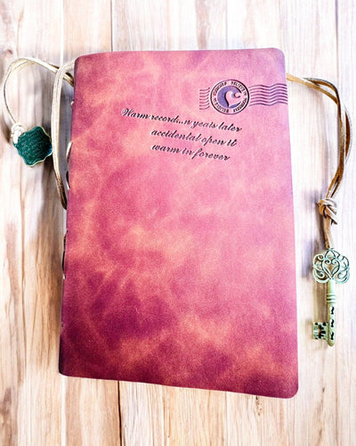 Vintage Notesbog "Nøgle til Fortiden" - Mulighed for gravering som gave, notesbog