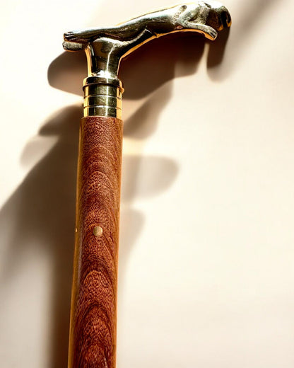 Spadserestok "Jaguar Elegance" af Mango Træ - mulighed for personlig gravering