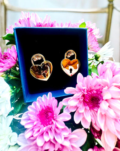 Kærligheds Mini Hængelåse Hjerte DeLuxe, Sæt med 2 hængelåse med nøgler, 6 varianter at vælge imellem, mulighed for personlig gravering som gave