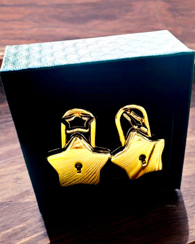 2 Stjerne Mini Hængelåse med Gravering – Beskyt Dine Drømme, personaliseret som gave, 2 farvevarianter at vælge imellem