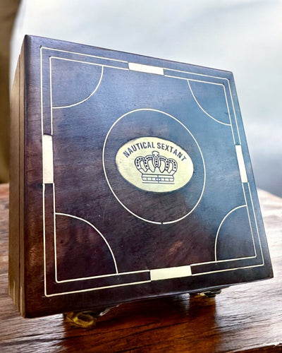 Stor Trækasse til Sekstant eller premium kompas "Mariner's Legacy" med Mulighed for Gravering
