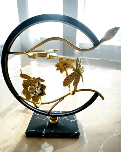 Stativ "Elegancki Owad" - til vinflaske og glas, højde 33 cm, mulighed for personliggørelse med gravering til gave