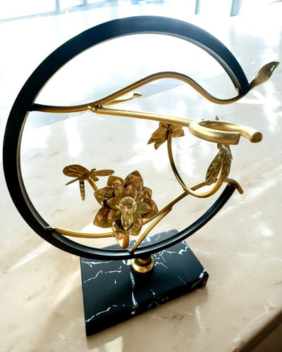 Stativ "Elegancki Owad" - til vinflaske og glas, højde 33 cm, mulighed for personliggørelse med gravering til gave