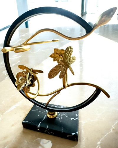 Stativ "Elegancki Owad" - til vinflaske og glas, højde 33 cm, mulighed for personliggørelse med gravering til gave