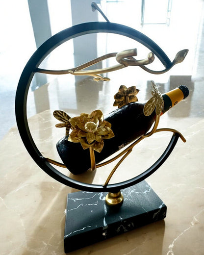 Stativ "Elegancki Owad" - til vinflaske og glas, højde 33 cm, mulighed for personliggørelse med gravering til gave