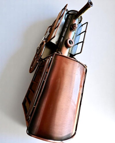 Lokomotywa af jern "Retro Express" – dekoration, model, håndlavet med mulighed for gravering som gave