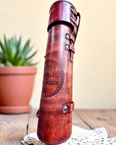 Kongelig Kikkert "Voyager 1818" – Eksklusiv, Messing, 83 cm, håndlavet, etui af Naturlæder – Samlerudgave, personliggørelse med gravering som gave