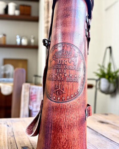 Kongelig Kikkert "Voyager 1818" – Eksklusiv, Messing, 83 cm, håndlavet, etui af Naturlæder – Samlerudgave, personliggørelse med gravering som gave