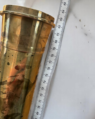 Kongelig Kikkert "Voyager 1818" – Eksklusiv, Messing, 83 cm, håndlavet, etui af Naturlæder – Samlerudgave, personliggørelse med gravering som gave