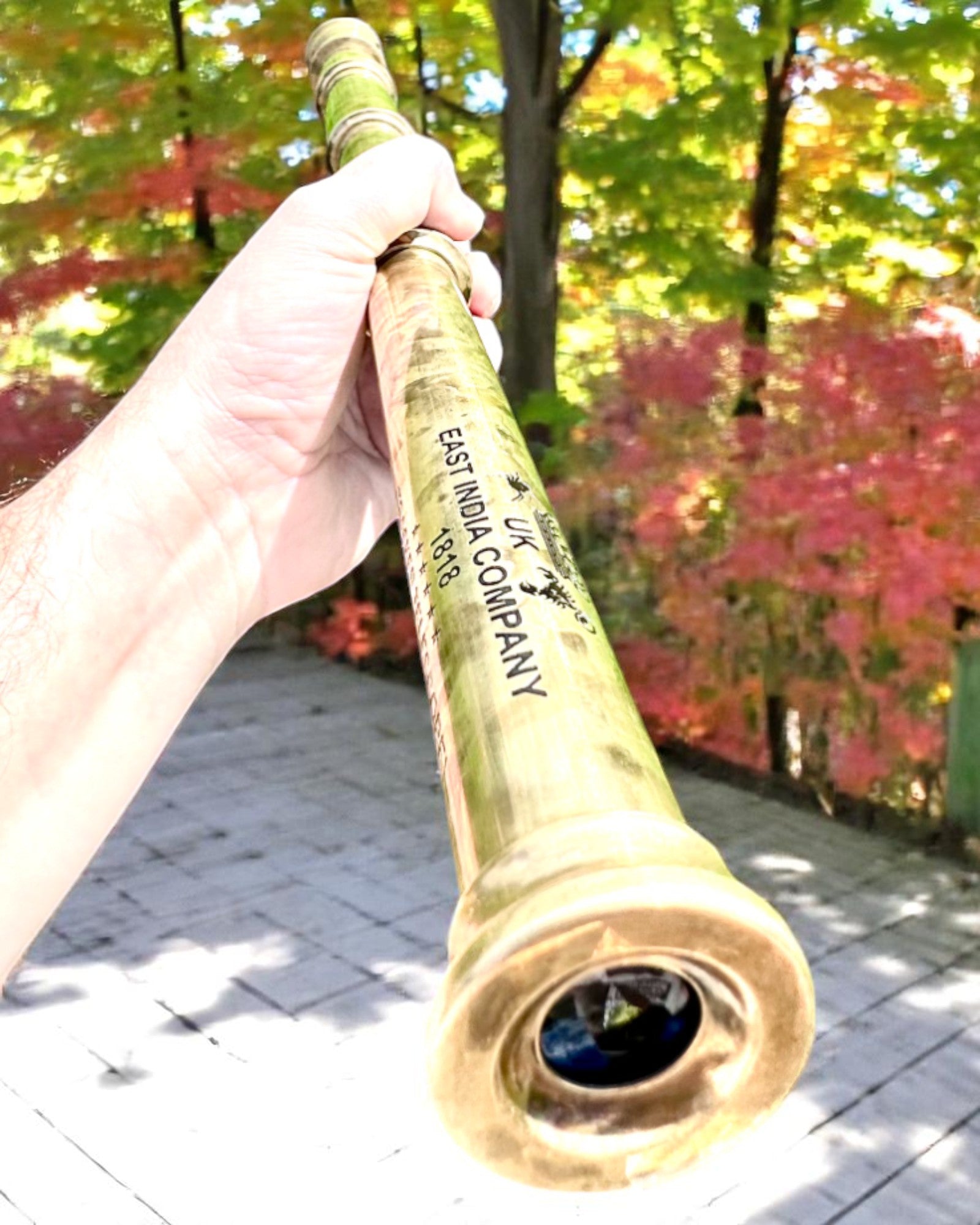 Kongelig Kikkert "Voyager 1818" – Eksklusiv, Messing, 83 cm, håndlavet, etui af Naturlæder – Samlerudgave, personliggørelse med gravering som gave