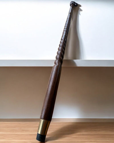 Ulvevogter Håndskåret Vandrestav, Træ, mulighed for personlig gravering