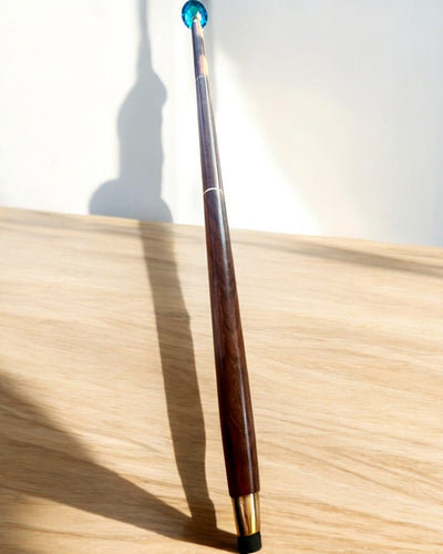 Vandrestok "Diamant i bronze" - Håndlavet i træ, mulighed for gravering