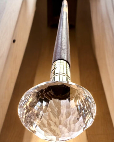 Vandrestok "Diamant i bronze" - Håndlavet i træ, mulighed for gravering