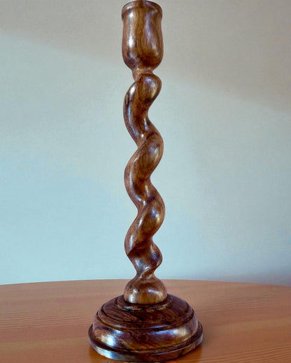 Sæt med 3 lysestager "Spiral Lys" 25 cm høje, mulighed for personliggørelse med gravering som gave