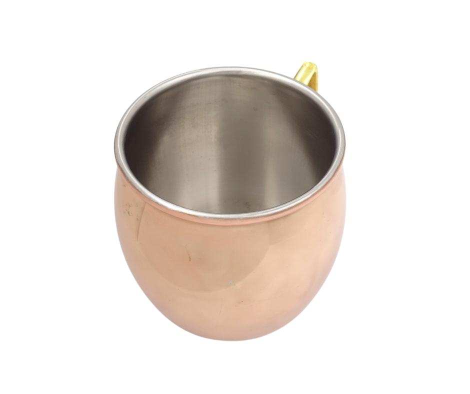 Kobberkrus af rustfrit stål 304 - Kapacitet 500ml belagt med et lag kobber - MM7012