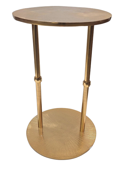 Rundt gyldent metalbord - glamourdekoration – 1051A