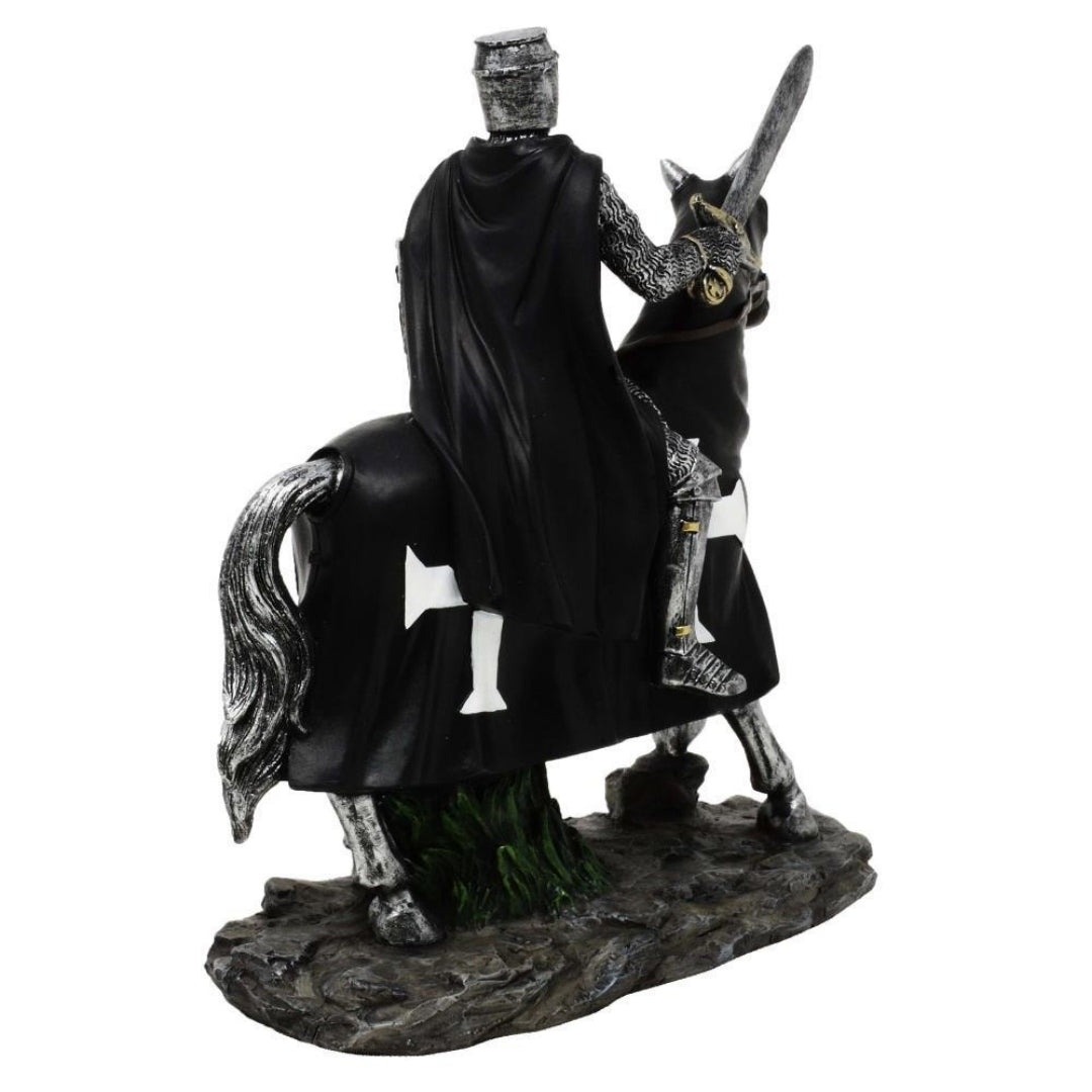 Dekorativ figur af ridder til hest 22 cm - MC-23115