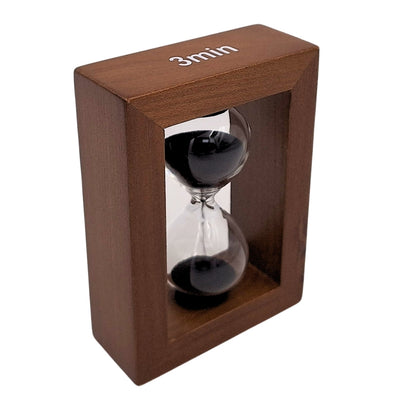 Timeglas 3 minutter i træramme - elegant dekoration – M123