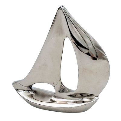 Elegant Sølv Aluminium Yacht 12,5 cm med Mulighed for Gravering
