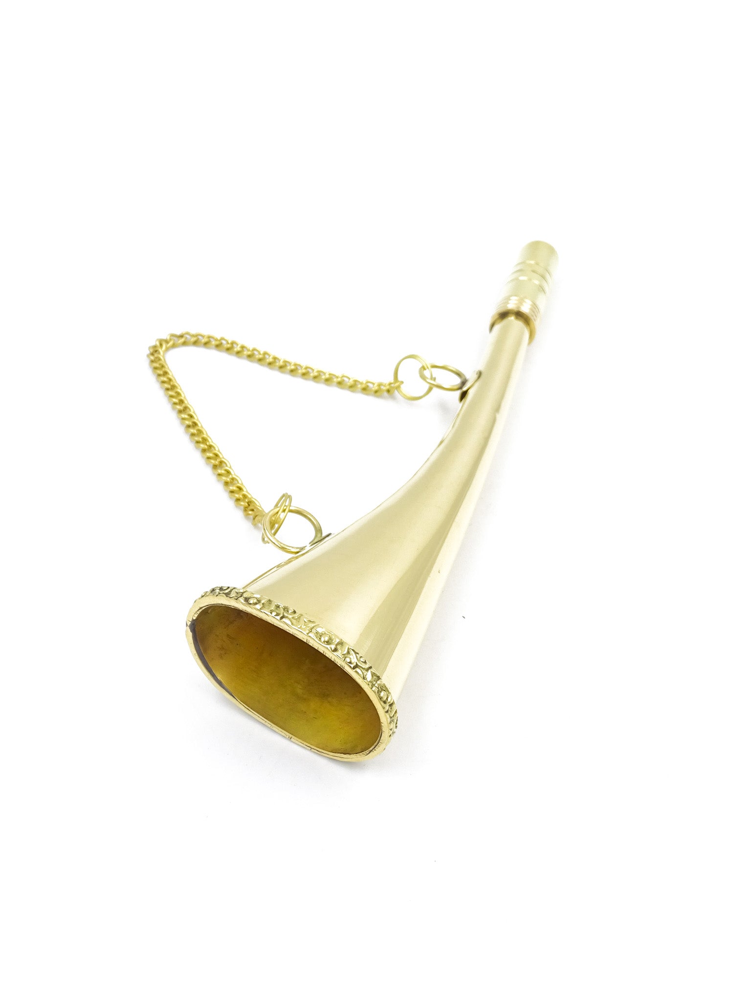 Signalhorn i messing med kæde - tågehorn MIKB10/8