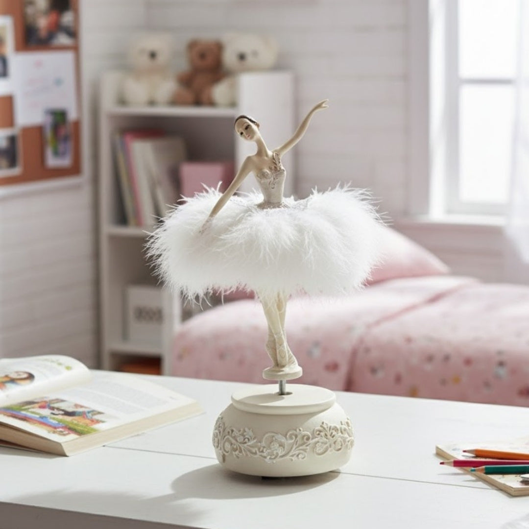 Spilledåse med ballerina Snedronningen, bevægelig 23,5 cm – MP-19009